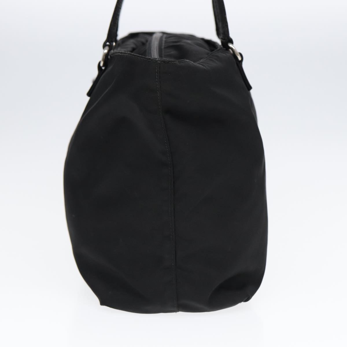 Prada Tote Bag Auth Nylon Black Silver Black Auth 88088