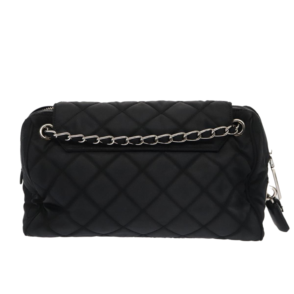 Prada Shoulder Bag Auth Nylon Quilted Black