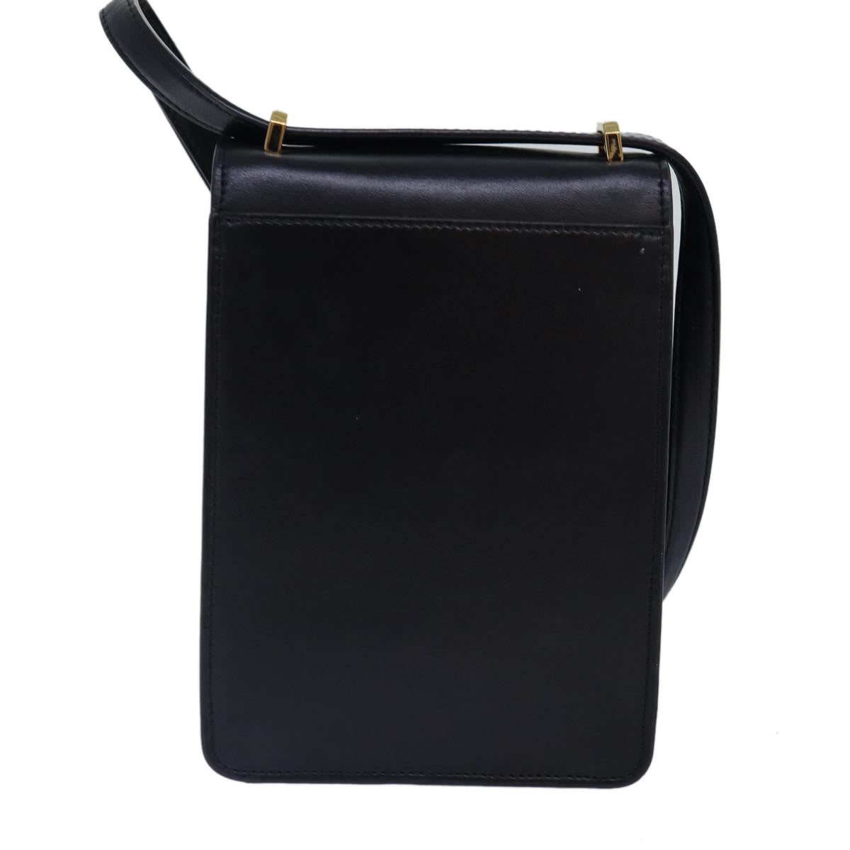 Burberry Luxury Shoulder Bag Auth Leather Black Gold