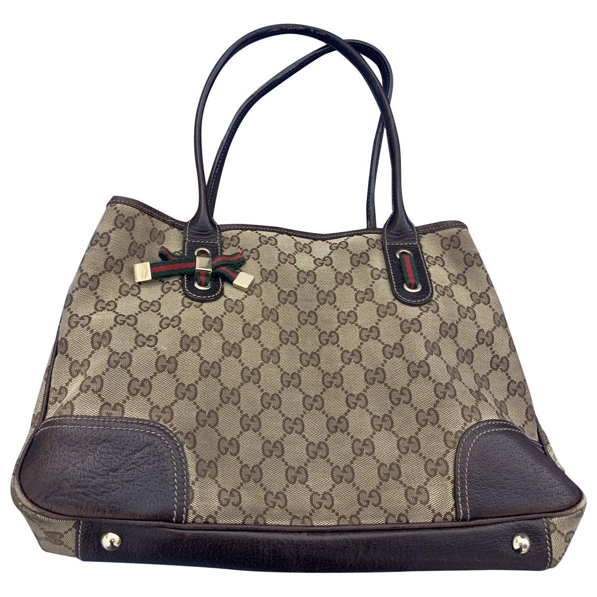 Gucci brown cloth handbag