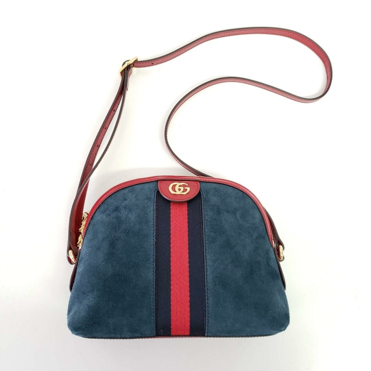 Gucci ophidia blue suede handbag