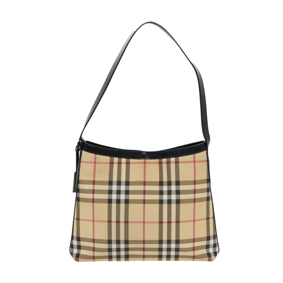 Burberry Luxury Nova Check Shoulder Bag Pvc Auth Beige