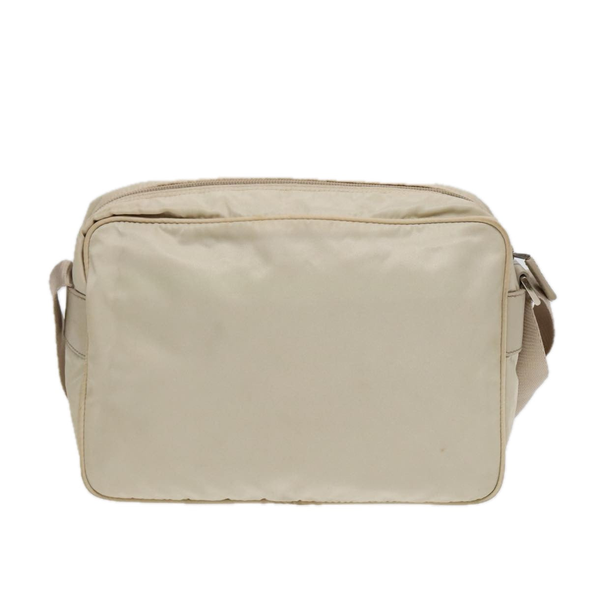 Prada Shoulder Bag Auth Nylon White Silver