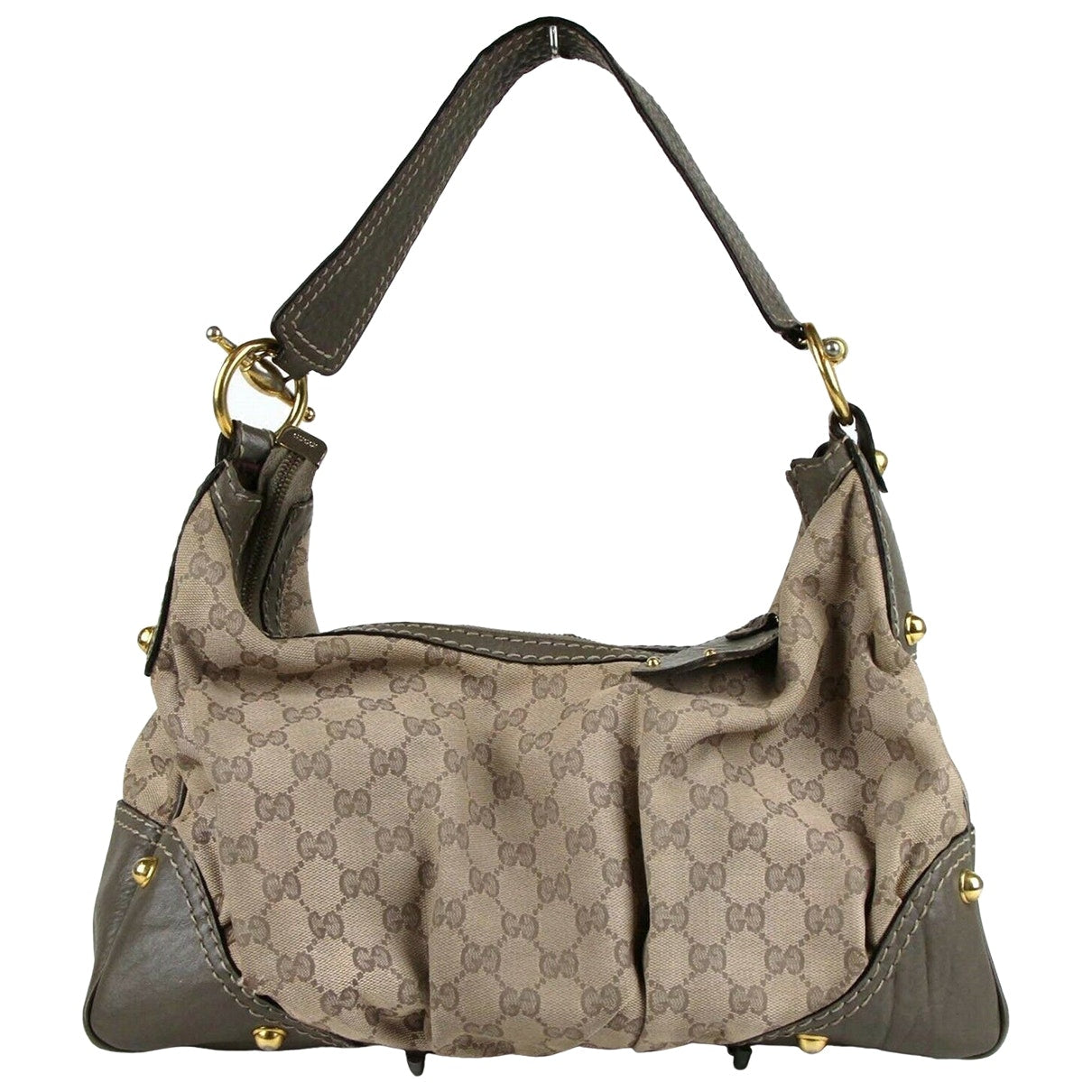 Gucci hobo beige cloth handbag