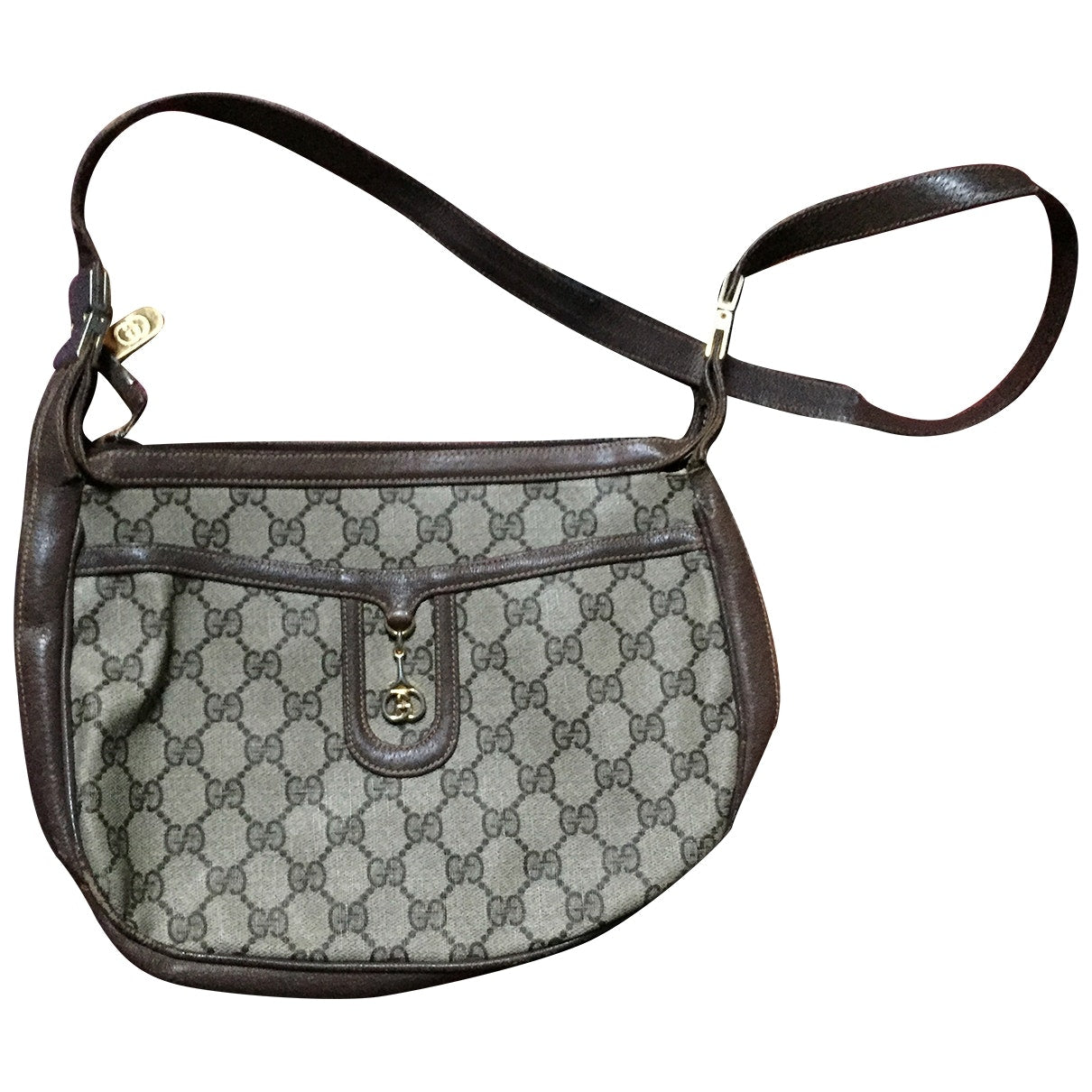 Gucci brown cloth handbag