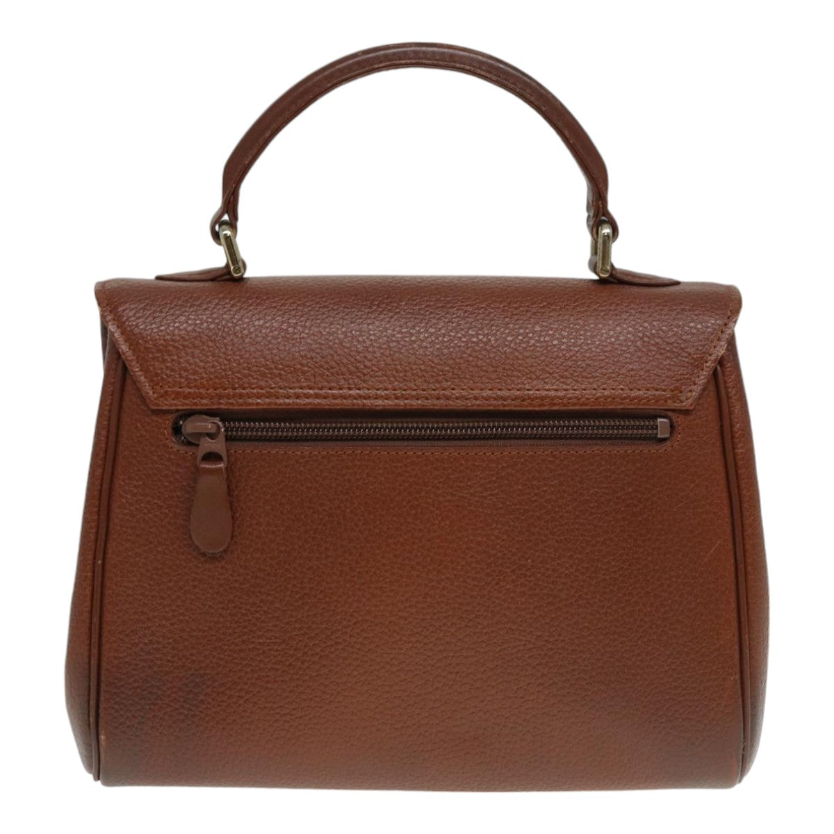 Burberry Luxury ss Hand Bag Auth Leather Brown Gold Travel Bag