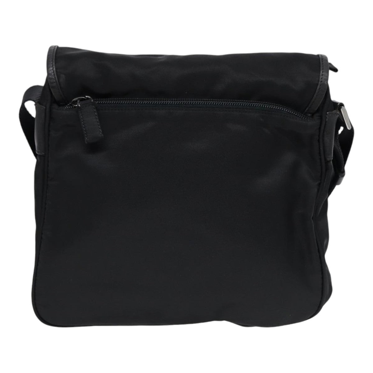 Prada Shoulder Bag Auth Nylon Black Silver