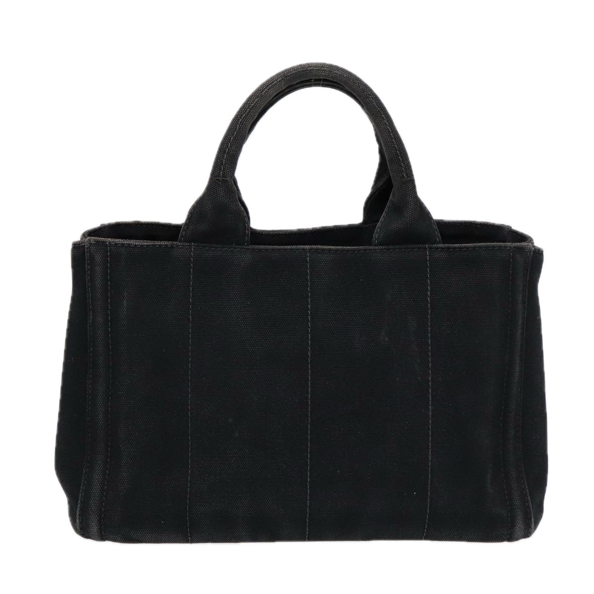 Prada Bijoux Canapa Pm Hand Bag Auth Canvas Black Gold Travel Bag