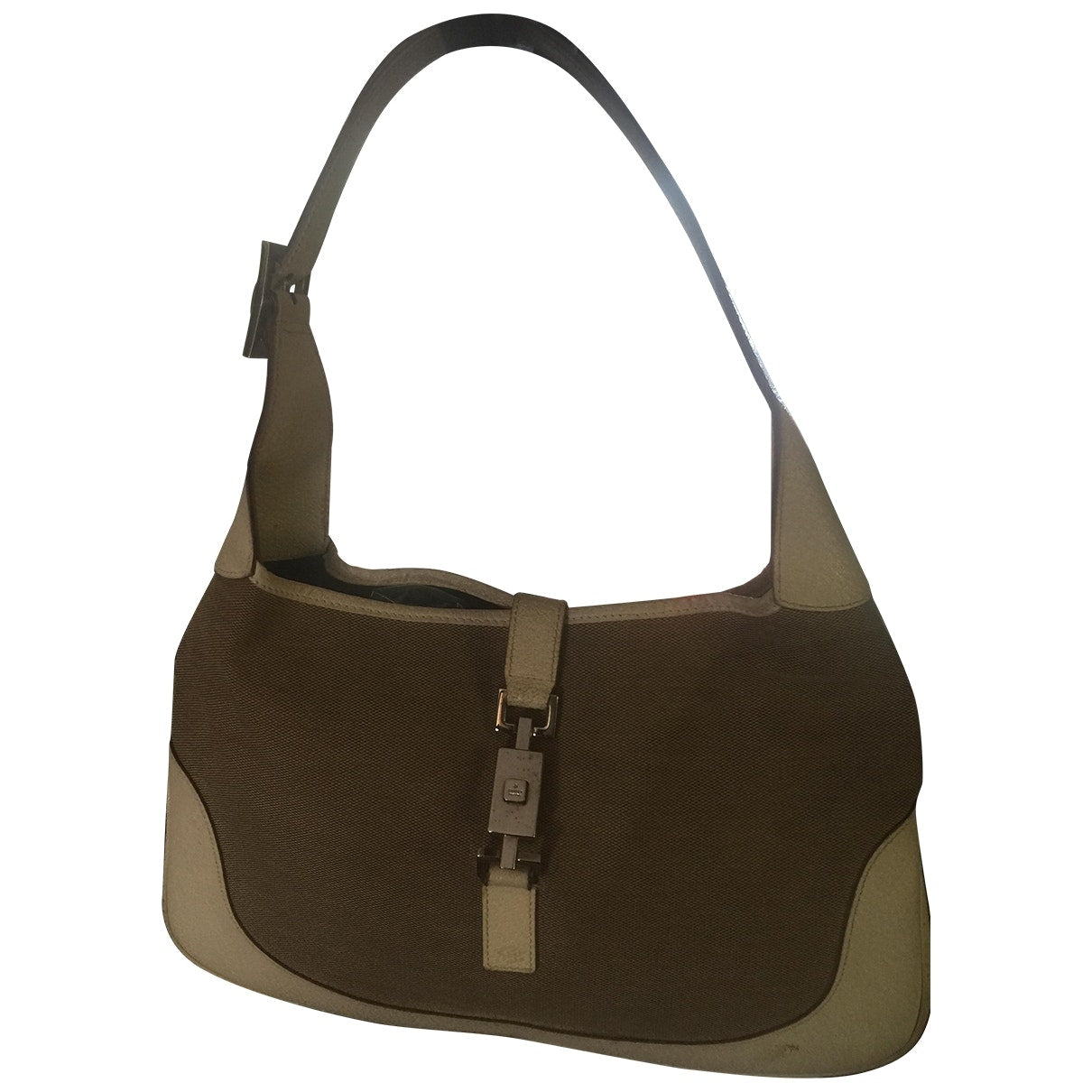 Gucci jackie beige cloth handbag