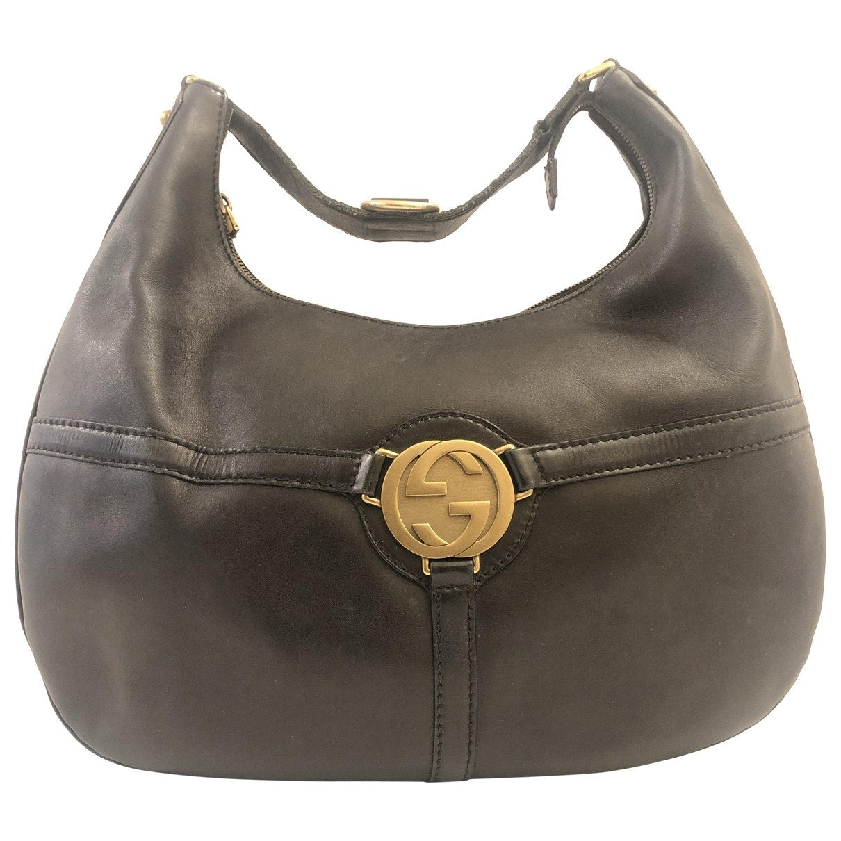 Gucci interlocking black leather handbag