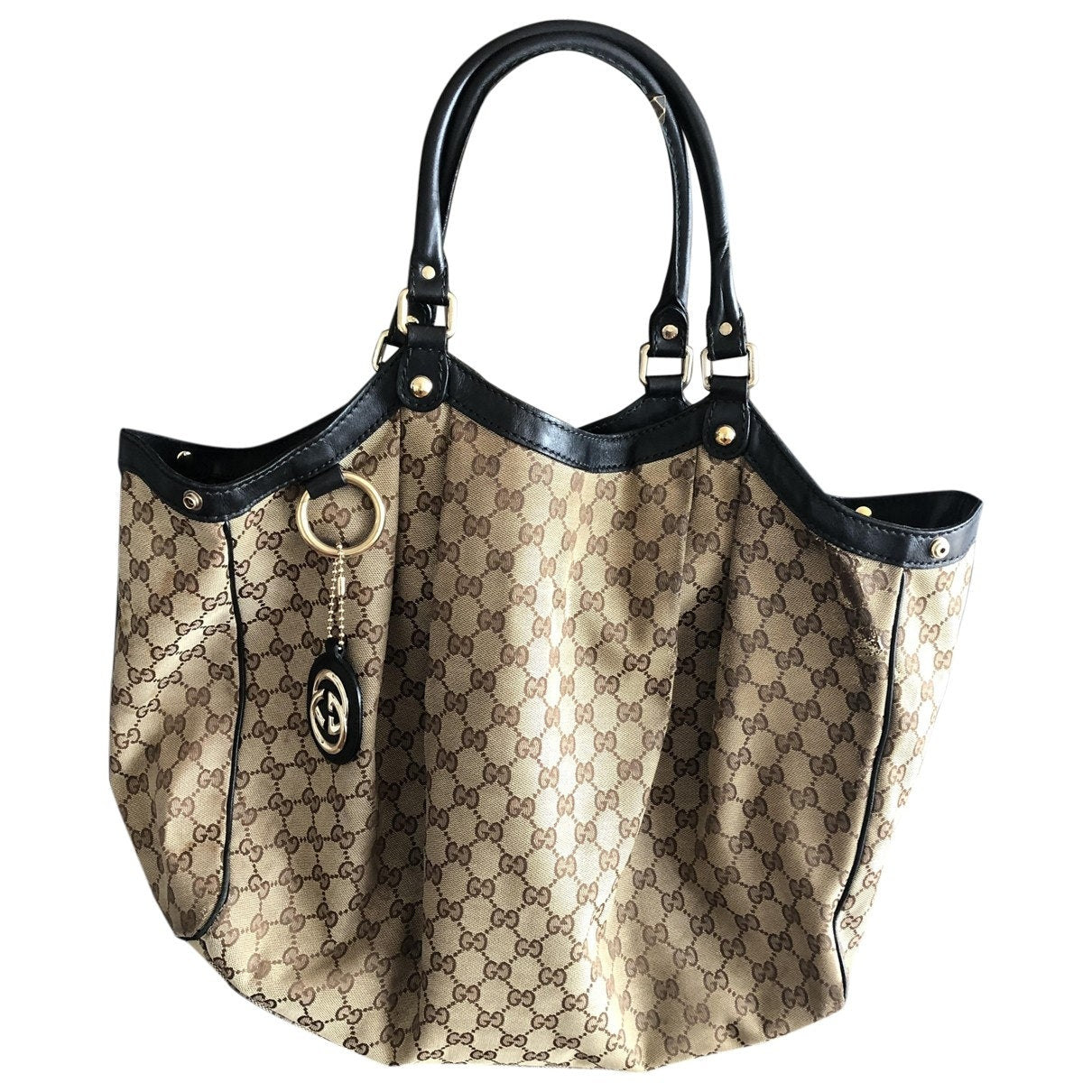 Gucci sukey beige cloth handbag