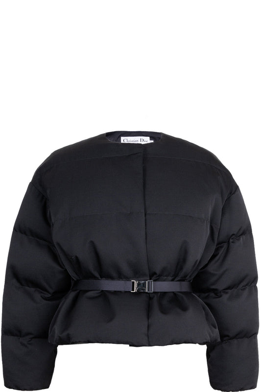 Dior Puffer Jacket with Belt Black