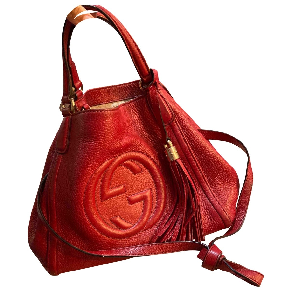 Gucci soho red leather handbag