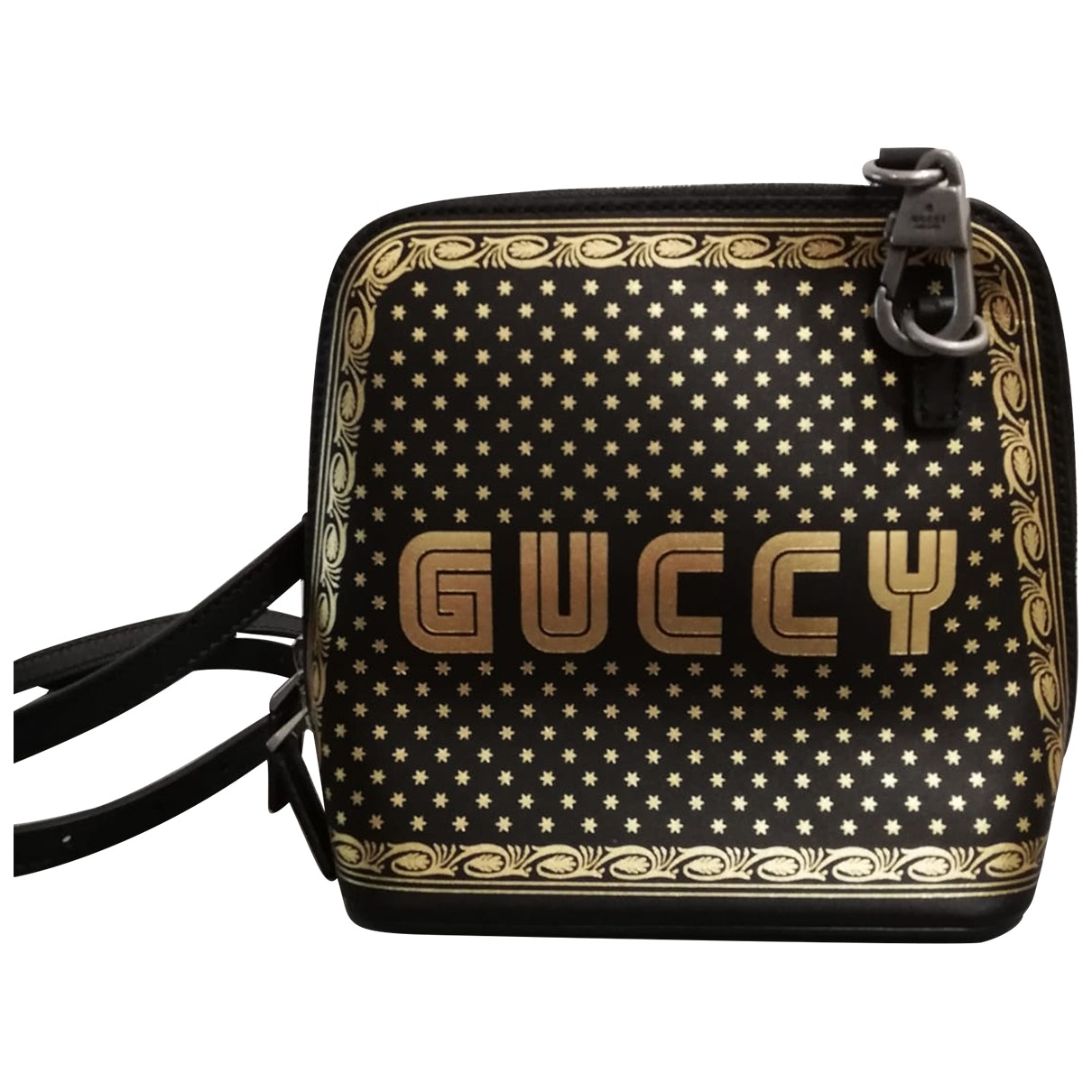 Gucci guccy minibag black leather handbag