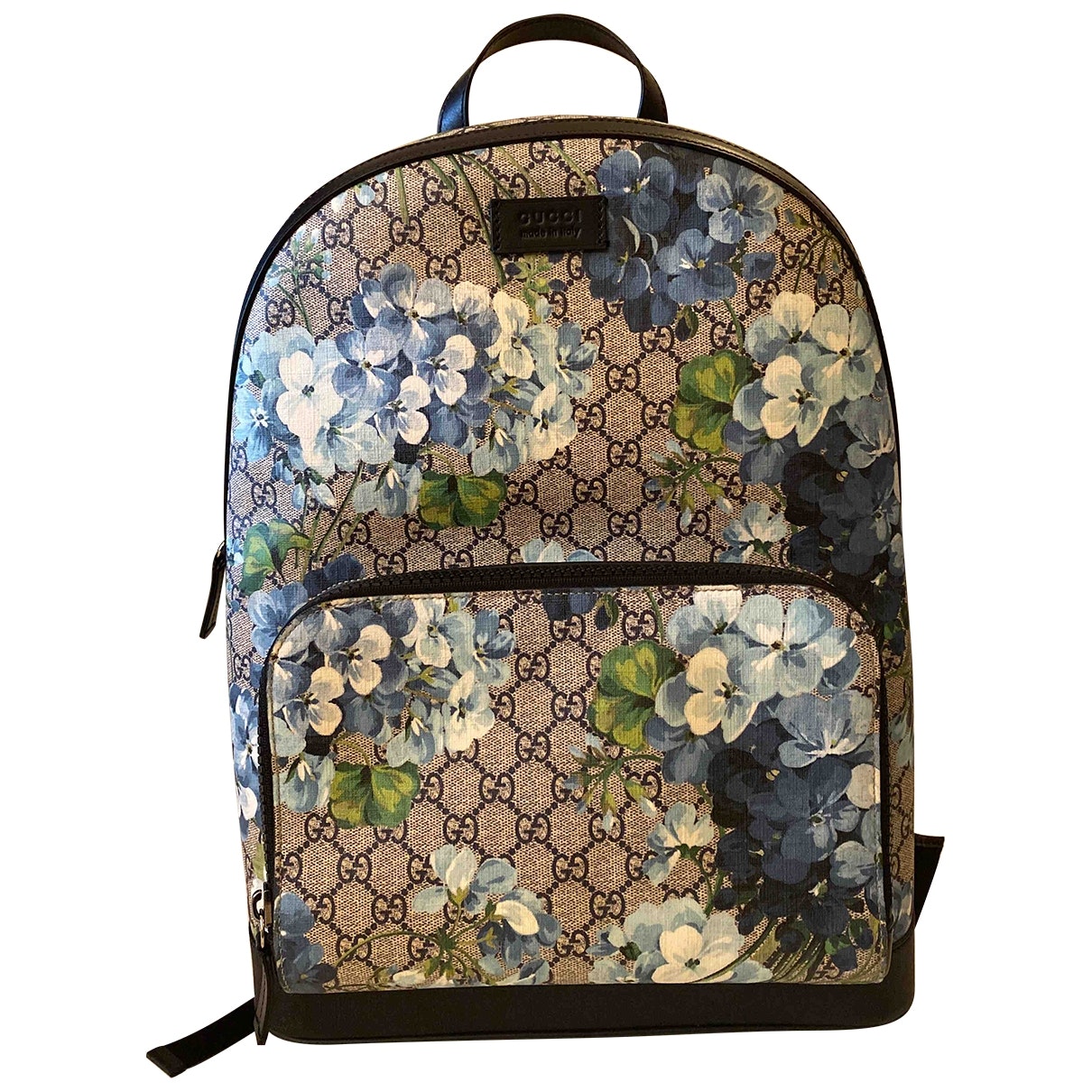 Gucci blue cloth backpacks