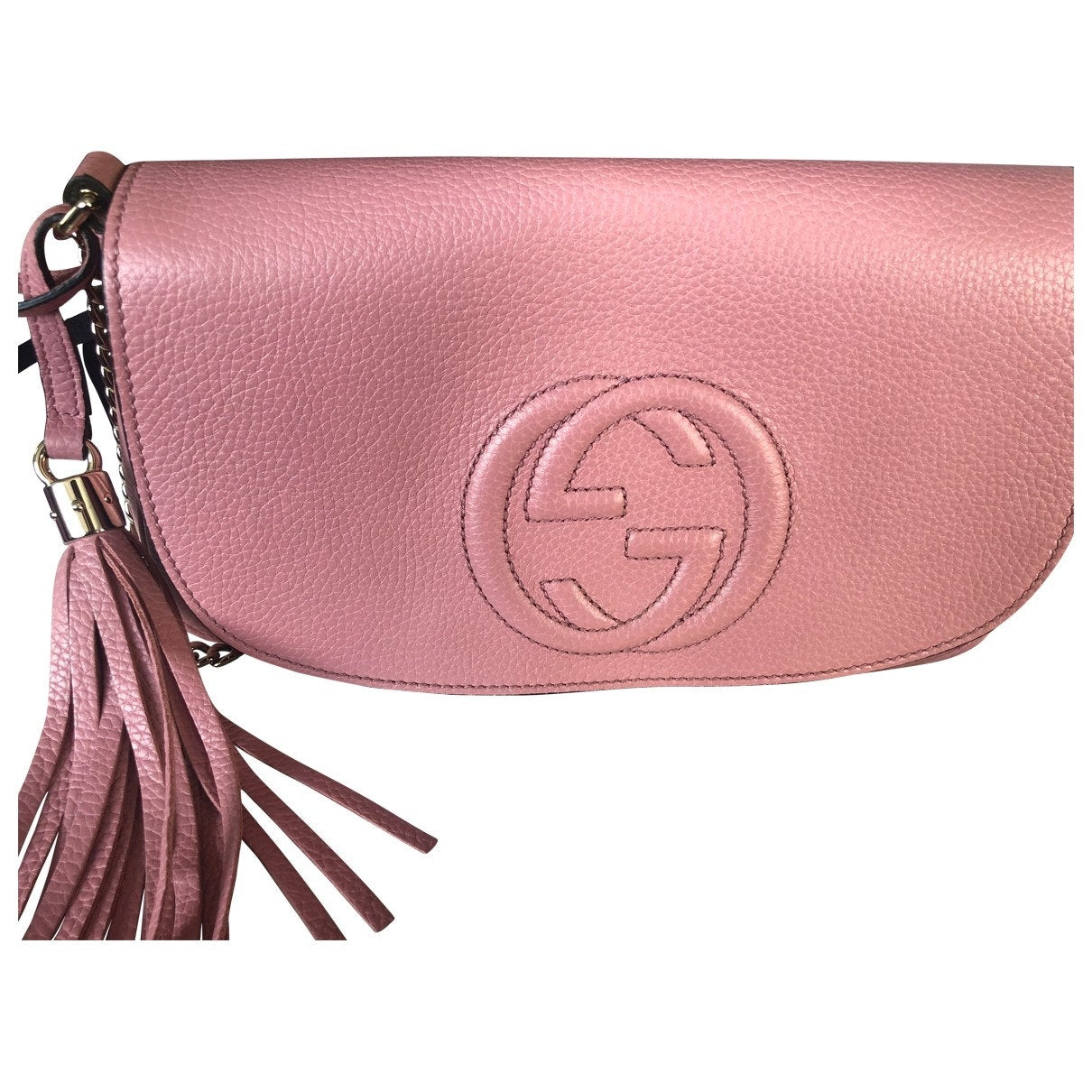 Gucci pink leather handbag
