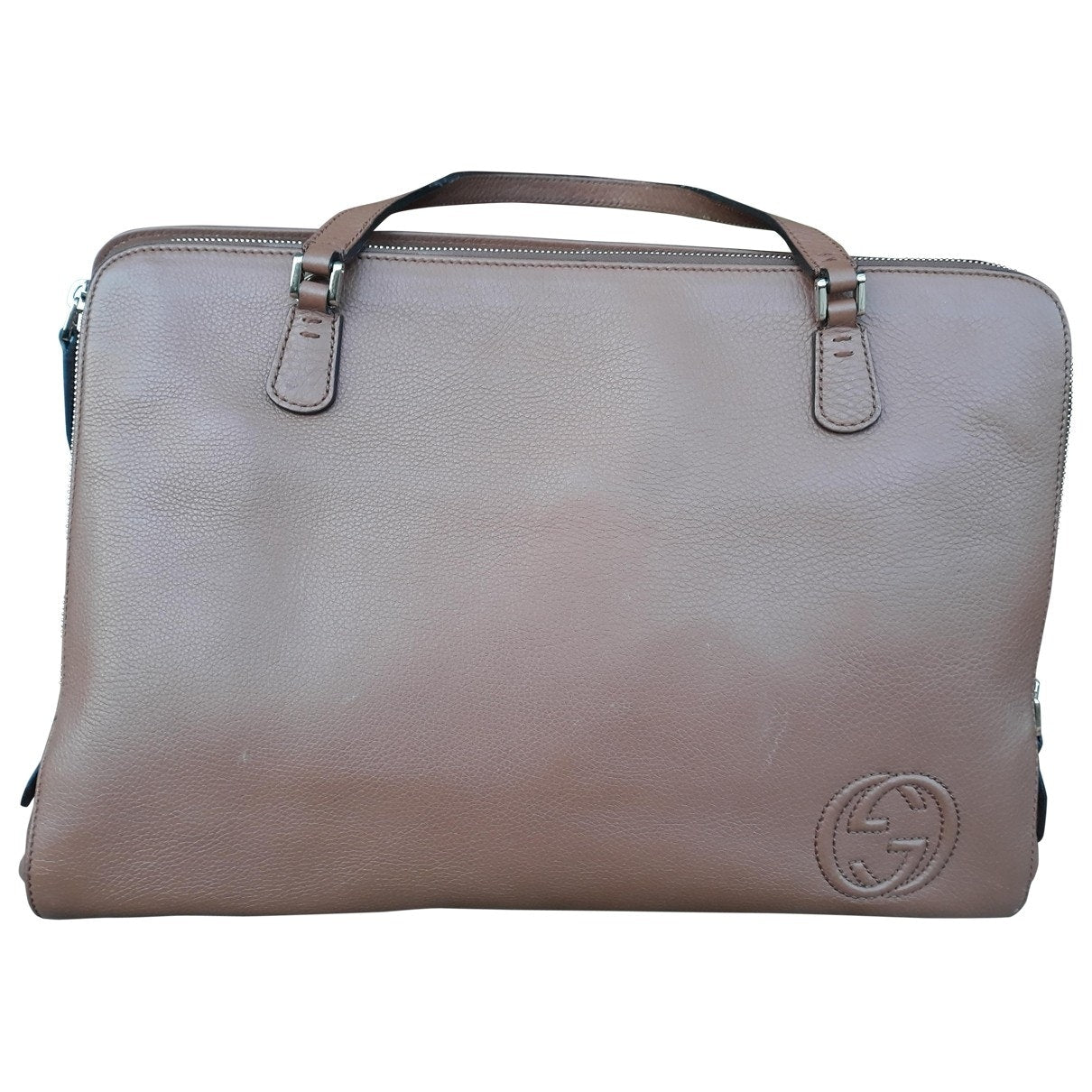 Gucci camel leather handbag