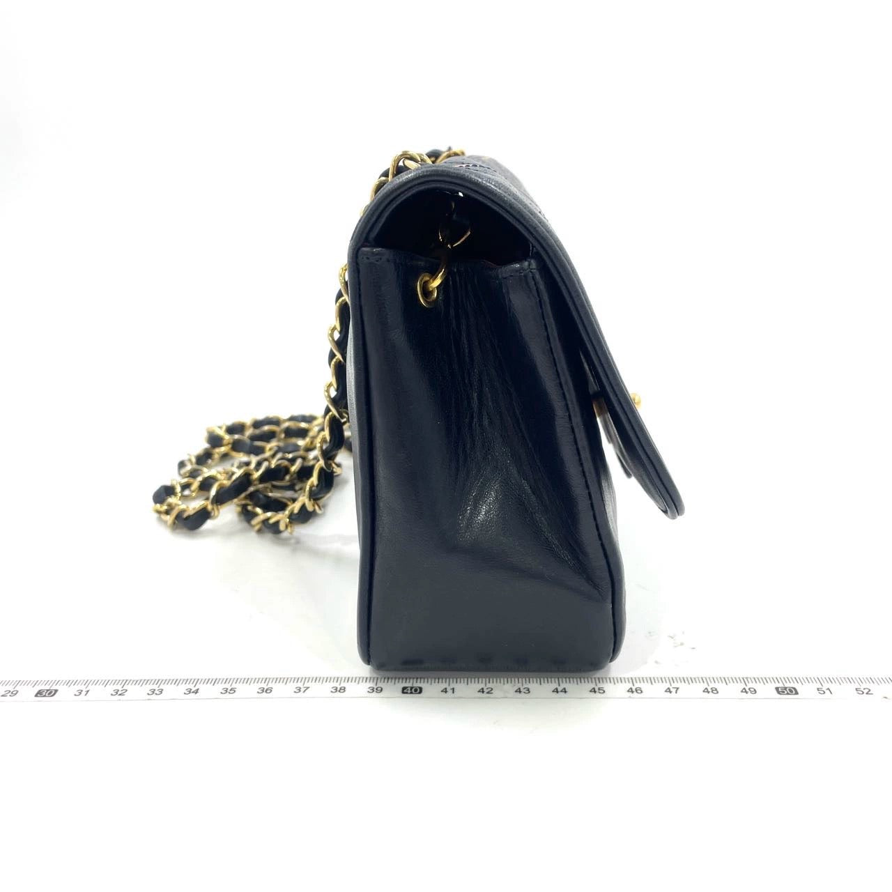 Chanel Diana CC Flap Lambskin 24k HW Black Gold Small Leather Shoulder Bag