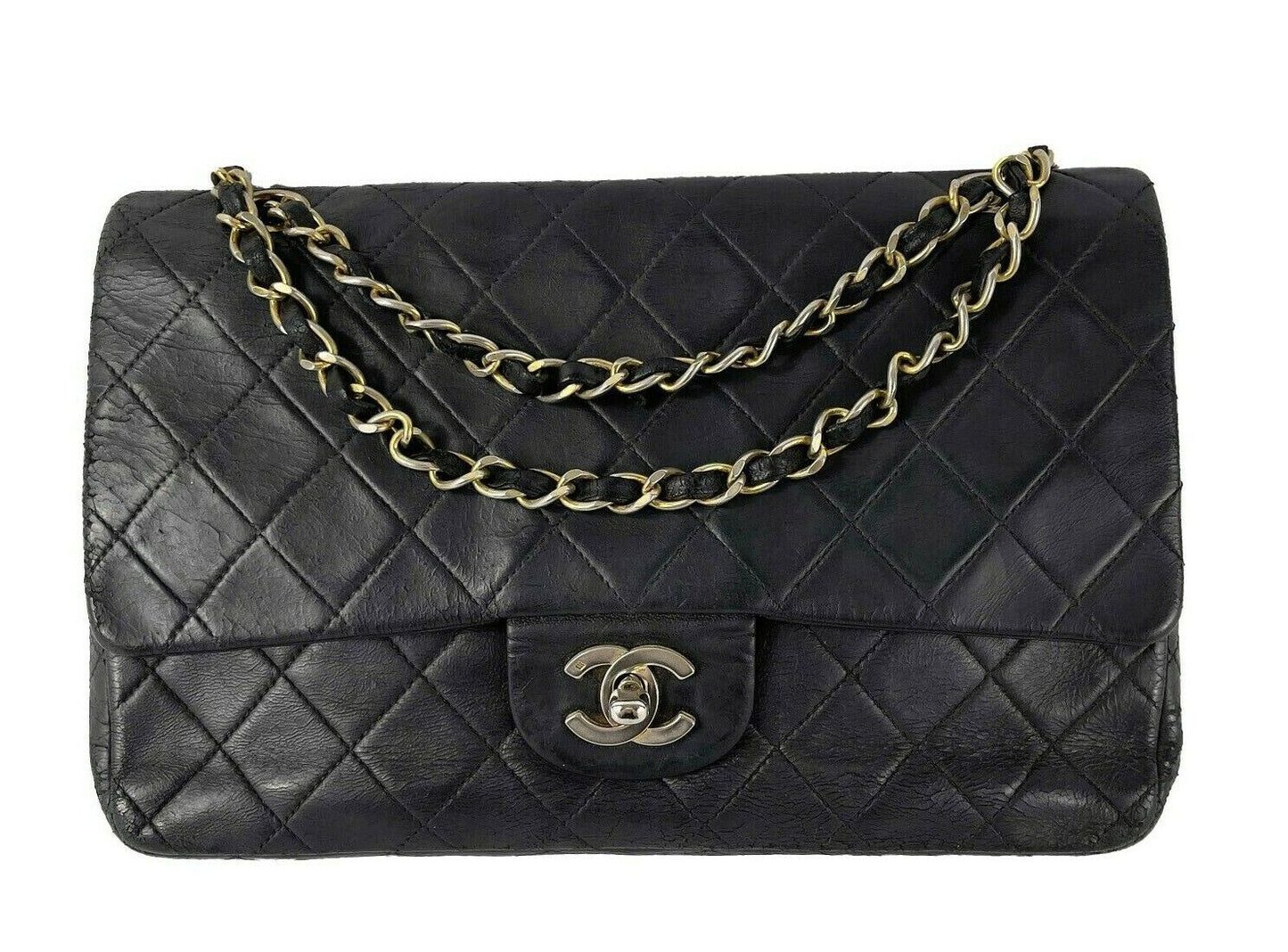 CHANEL-   Medium Classic Double New - Black Shoulder Bag / Crossbody