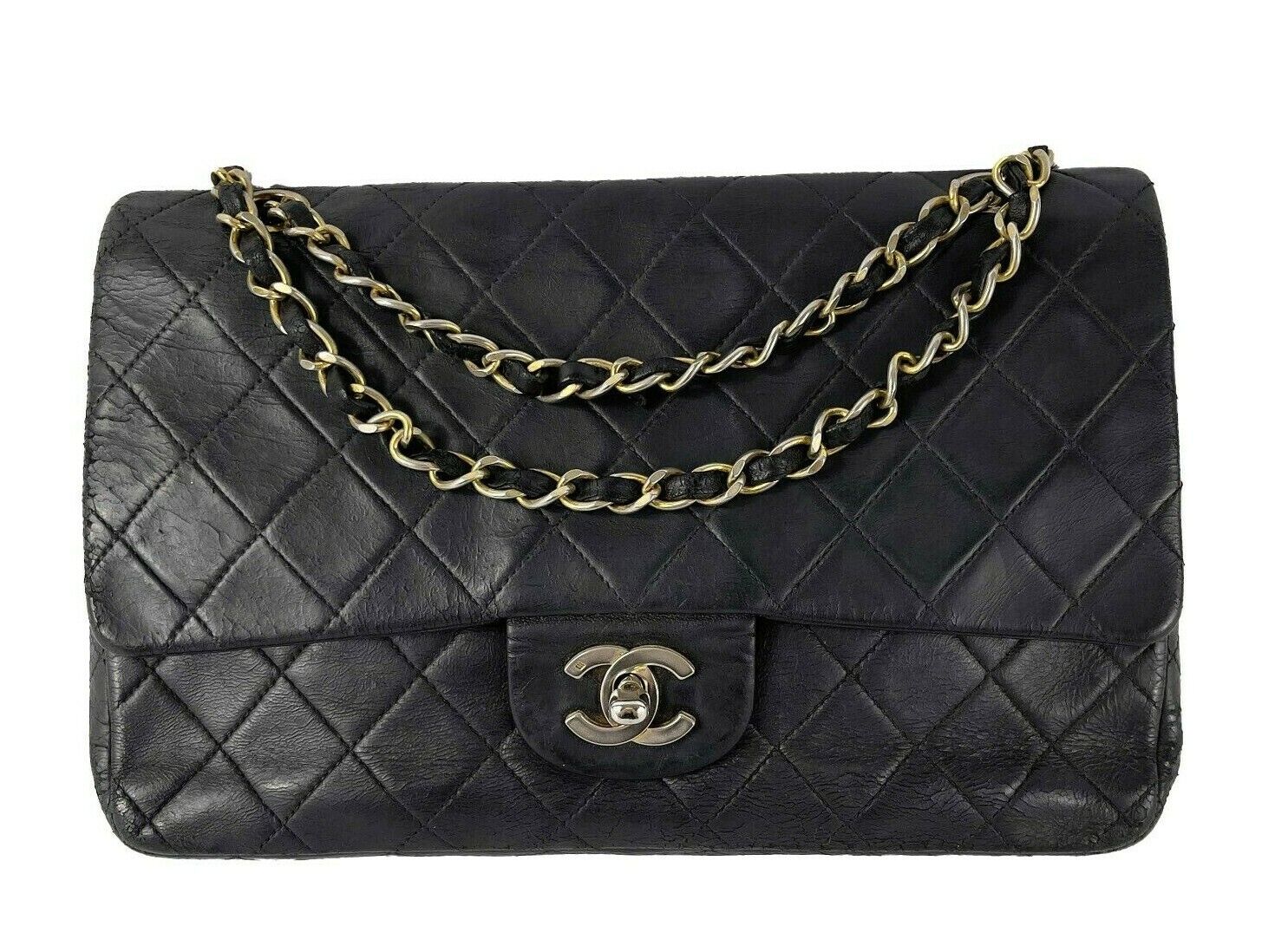 CHANEL-   Medium Classic Double New - Black Shoulder Bag / Crossbody