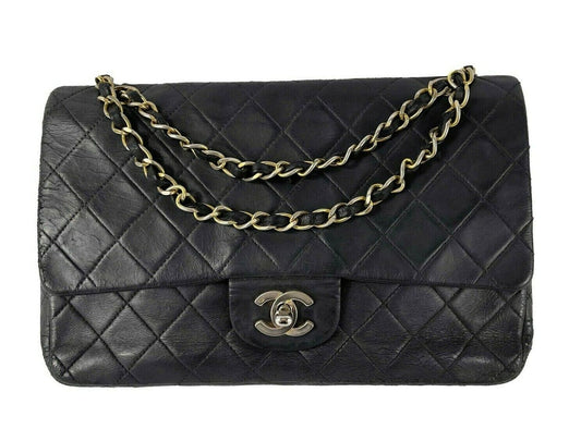 CHANEL-   Medium Classic Double New - Black Shoulder Bag / Crossbody