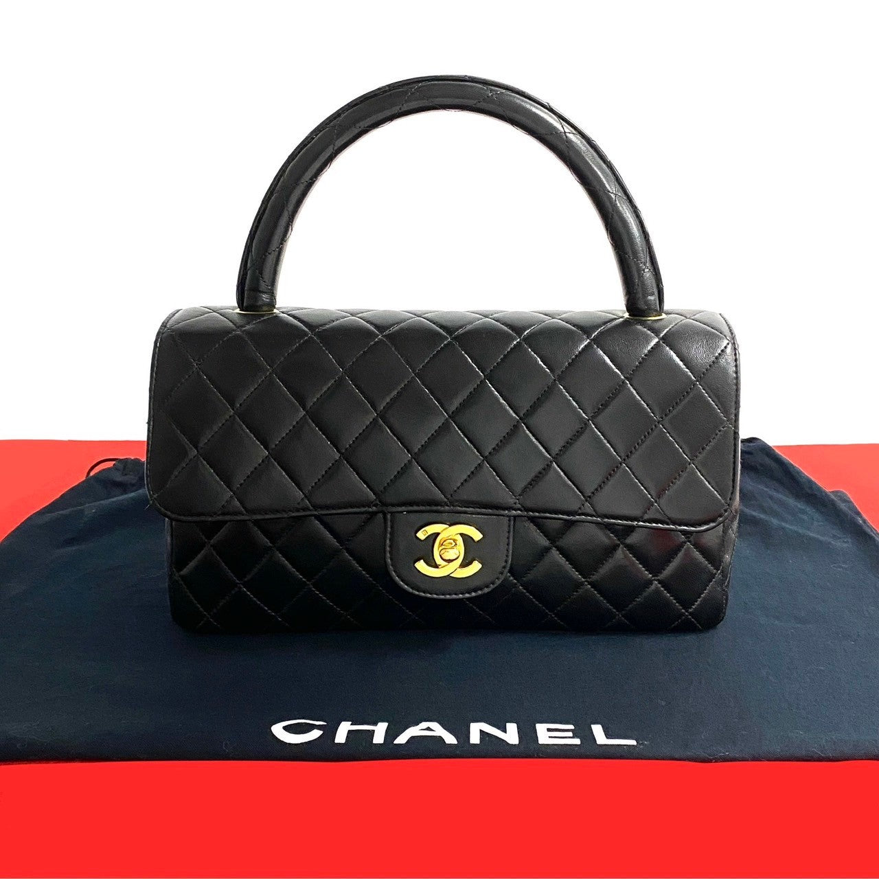 Chanel lambskin Matrasse Black Handbag