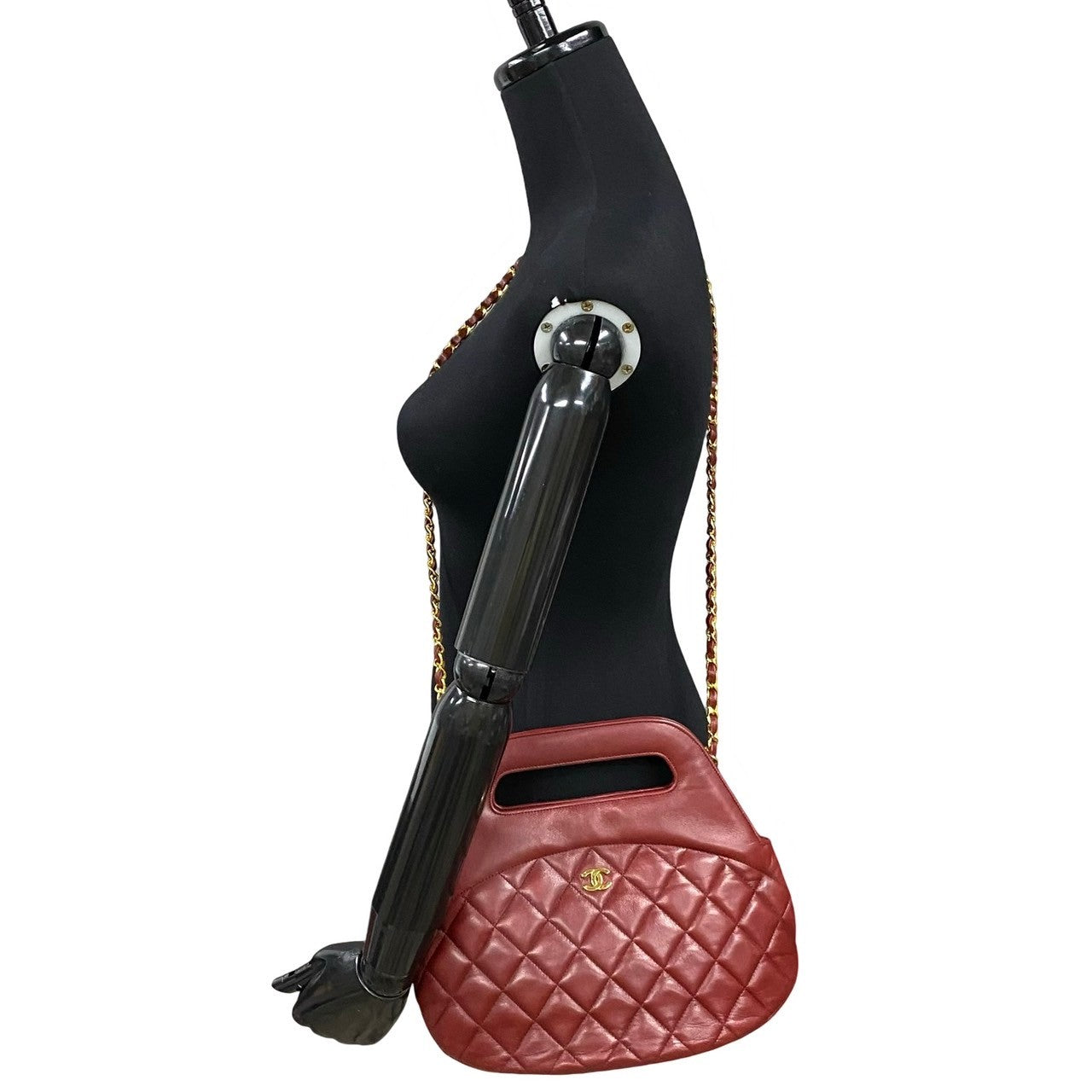 Chanel lambskin Matrasse Red Shoulder Bag