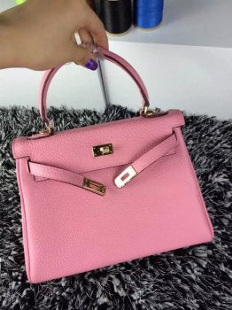 Hermes Luxury Kelly Cm Togo Bag Leather Pink Travel Bag