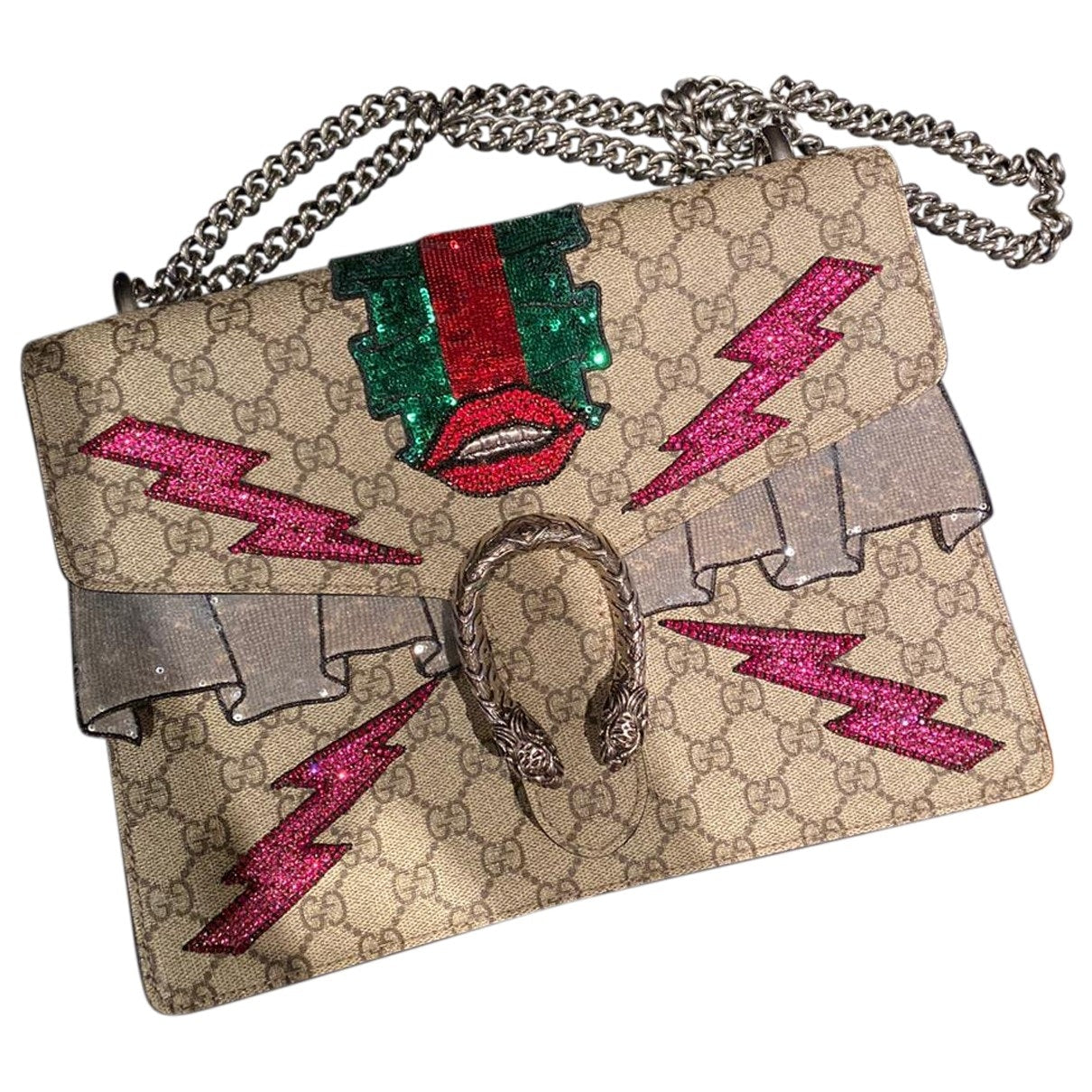 Gucci dionysus beige cloth handbag