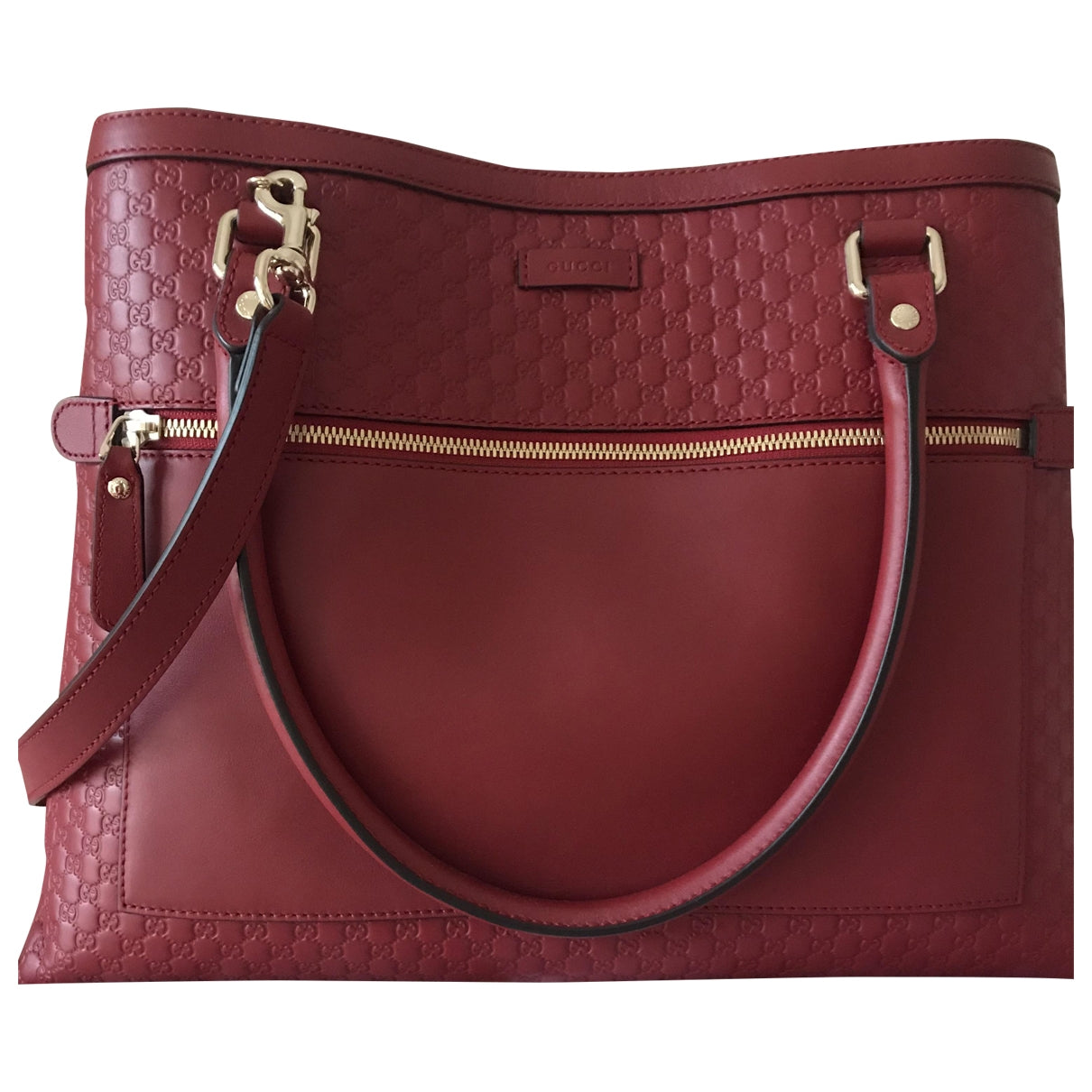 Gucci burgundy leather handbag