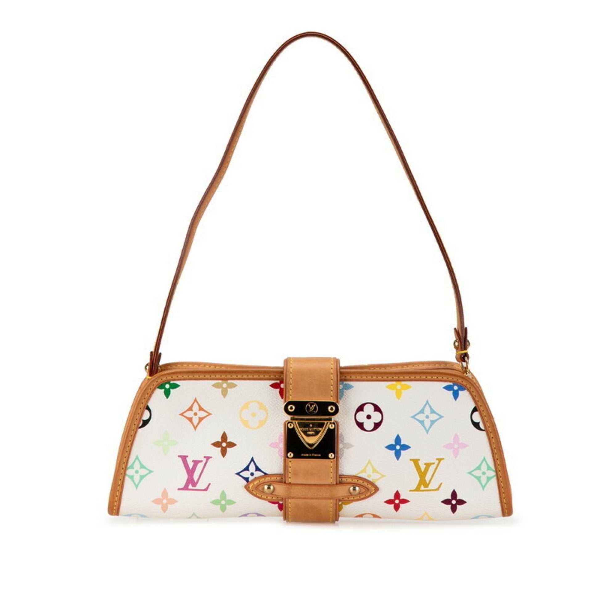 Louis Vuitton Blanc   Pvc Leather Handbag Shoulder Bag