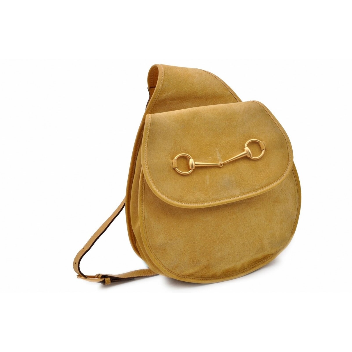 Gucci yellow suede backpacks