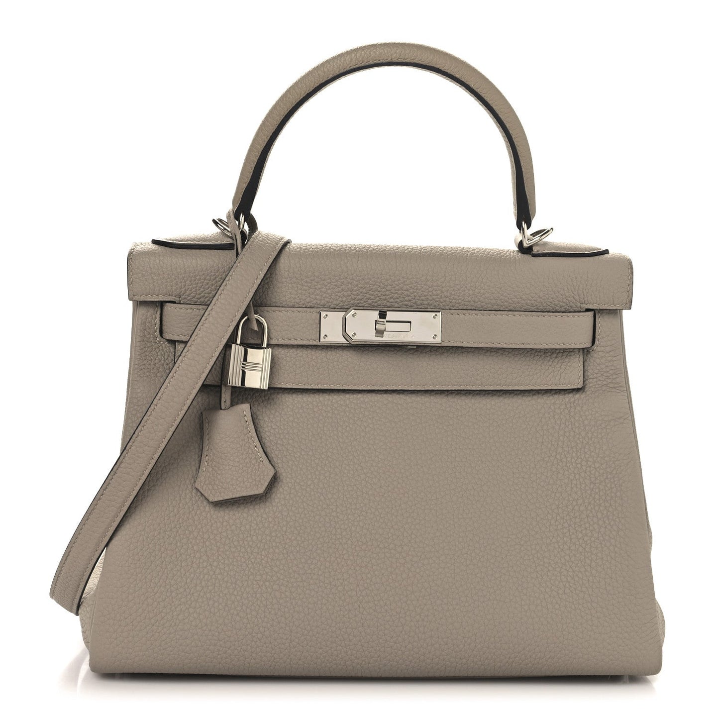 Hermes Togo Kelly Retourne Gris Tourterelle Handbag Travel Bag