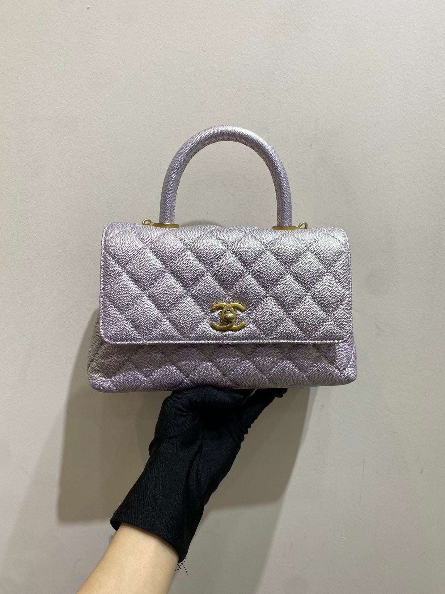 Chanel coco handle small cm purple