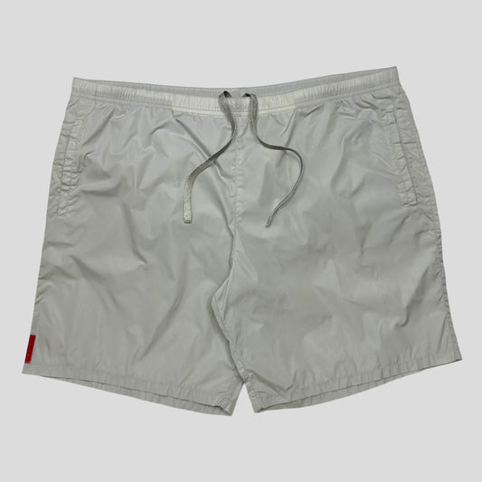 Prada Handbag Sport Tab Swim Shorts - L Nylon Red