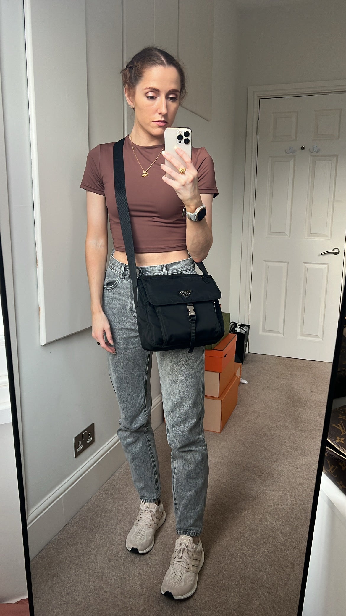 Prada Prada Nylon Black Cross Body Satchel Crossbody Bag