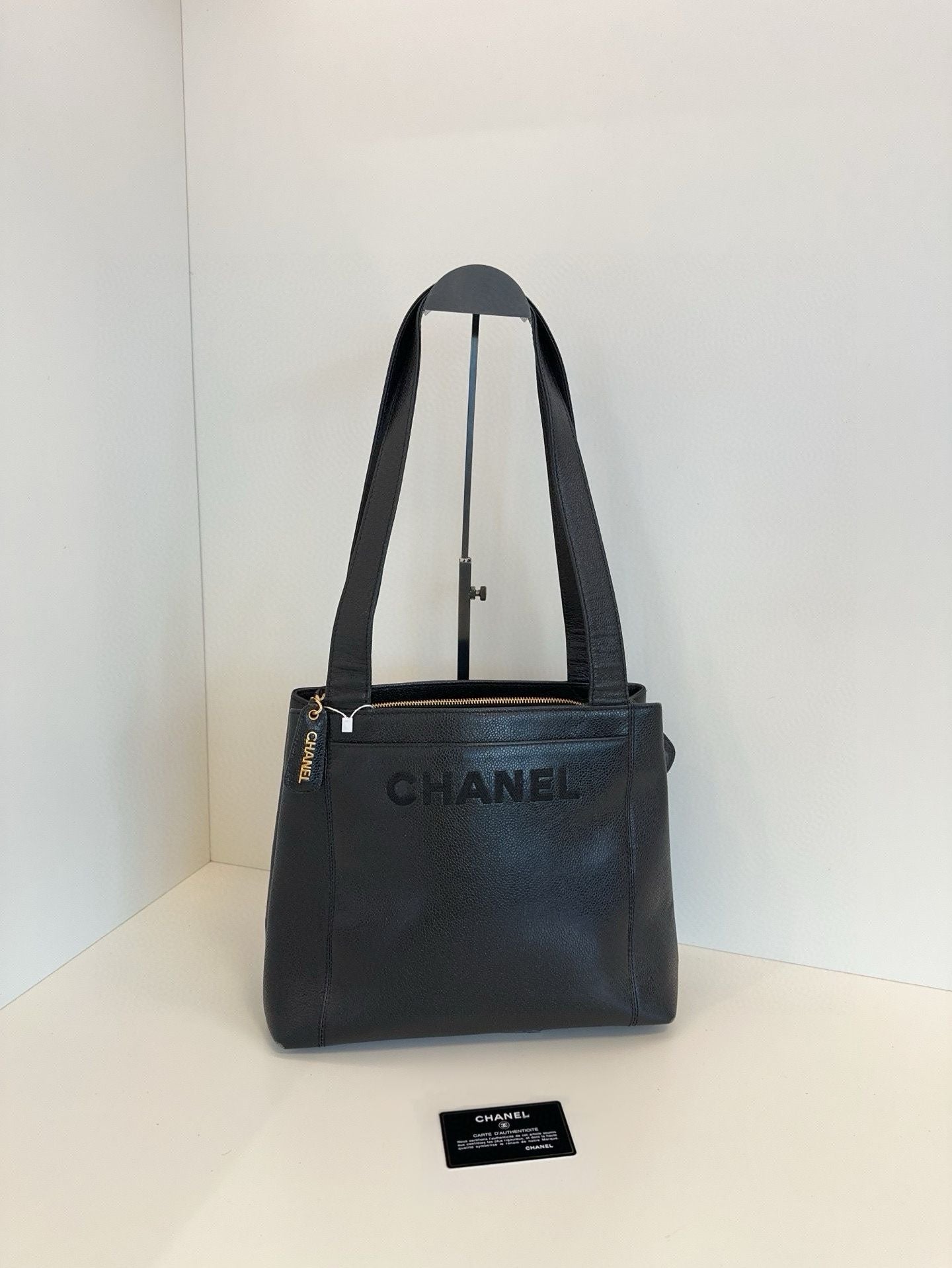   Chanel bag black Caviar leather **cm