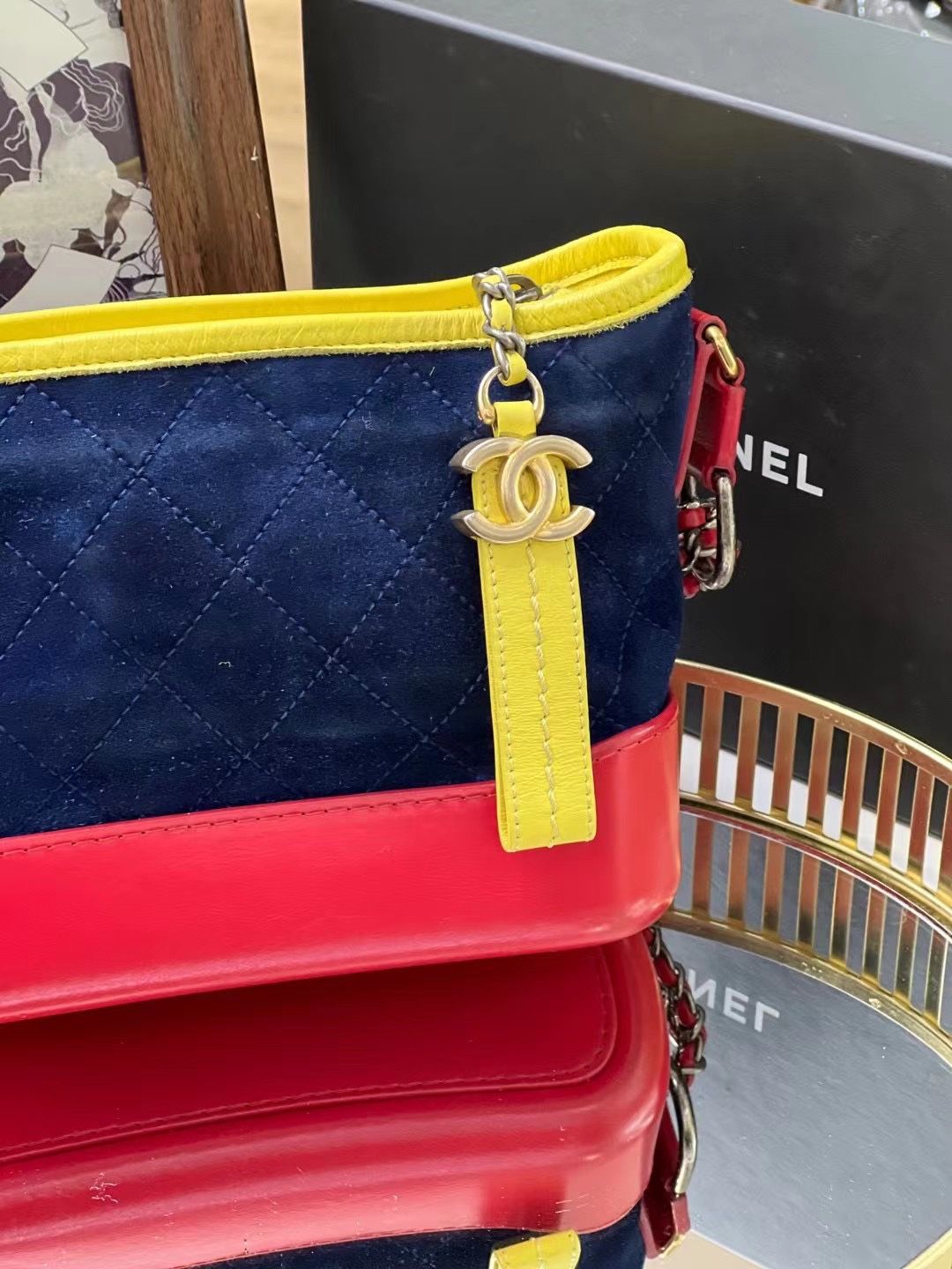 Preloved Chanel Gabrielle Bag Small Multicolor 01666
