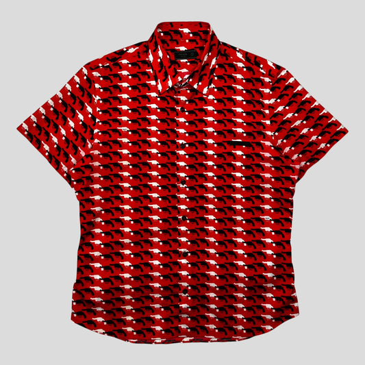Prada Handbag Milano Revolver Gun Shirt - M L Logo