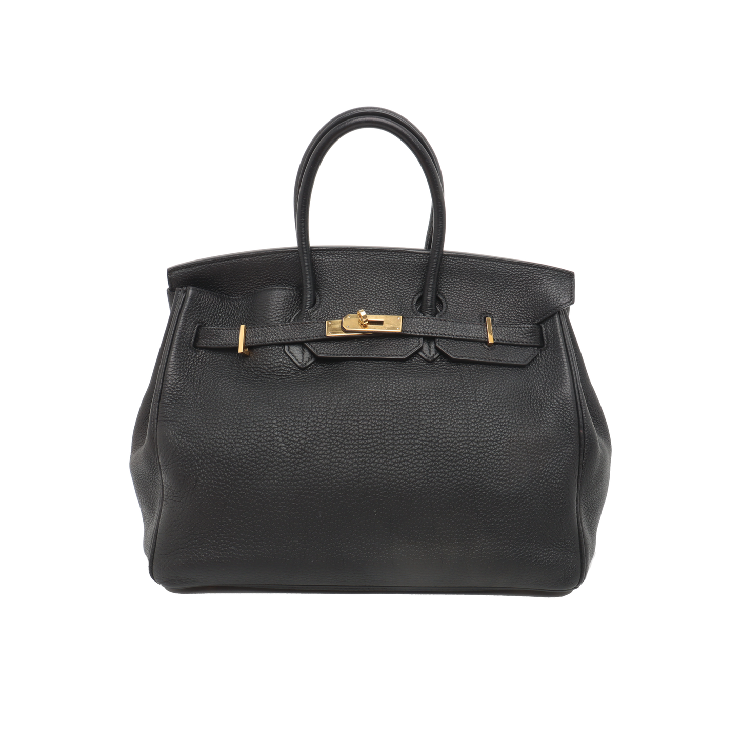 Hermes Birkin Recolored Togo Calfskin Gold Tone Hardware Leather Black Travel Bag