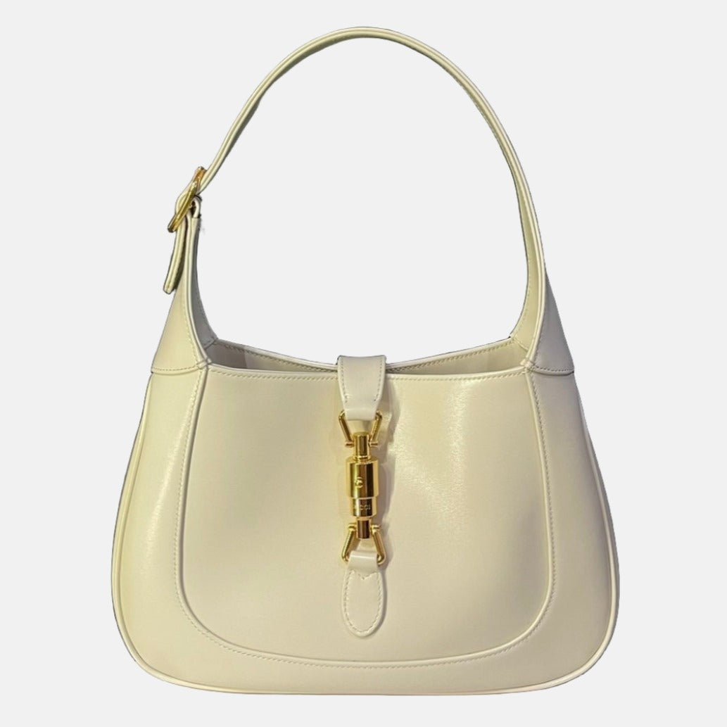 Gucci Jackie Missing Strap Leather White Small Travel Bag