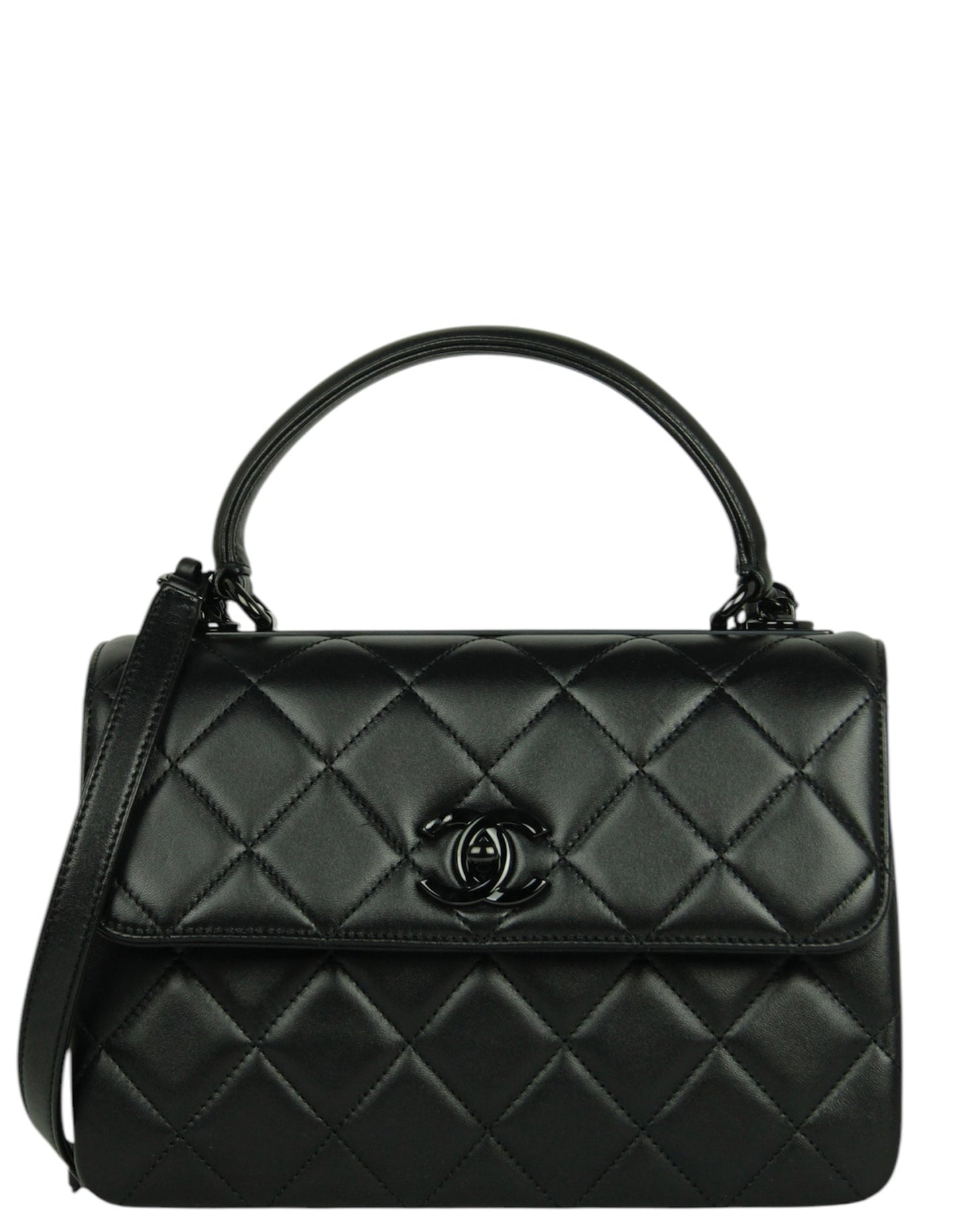 Chanel '24 So Black Small Trendy CC Dual Handle Flap Handbag