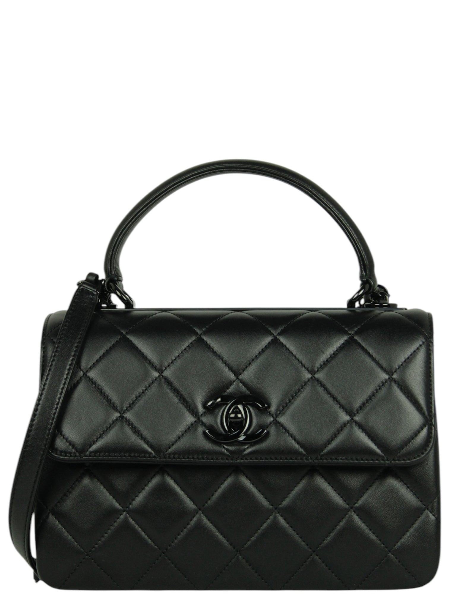 Chanel '24 So Black Small Trendy CC Dual Handle Flap Handbag