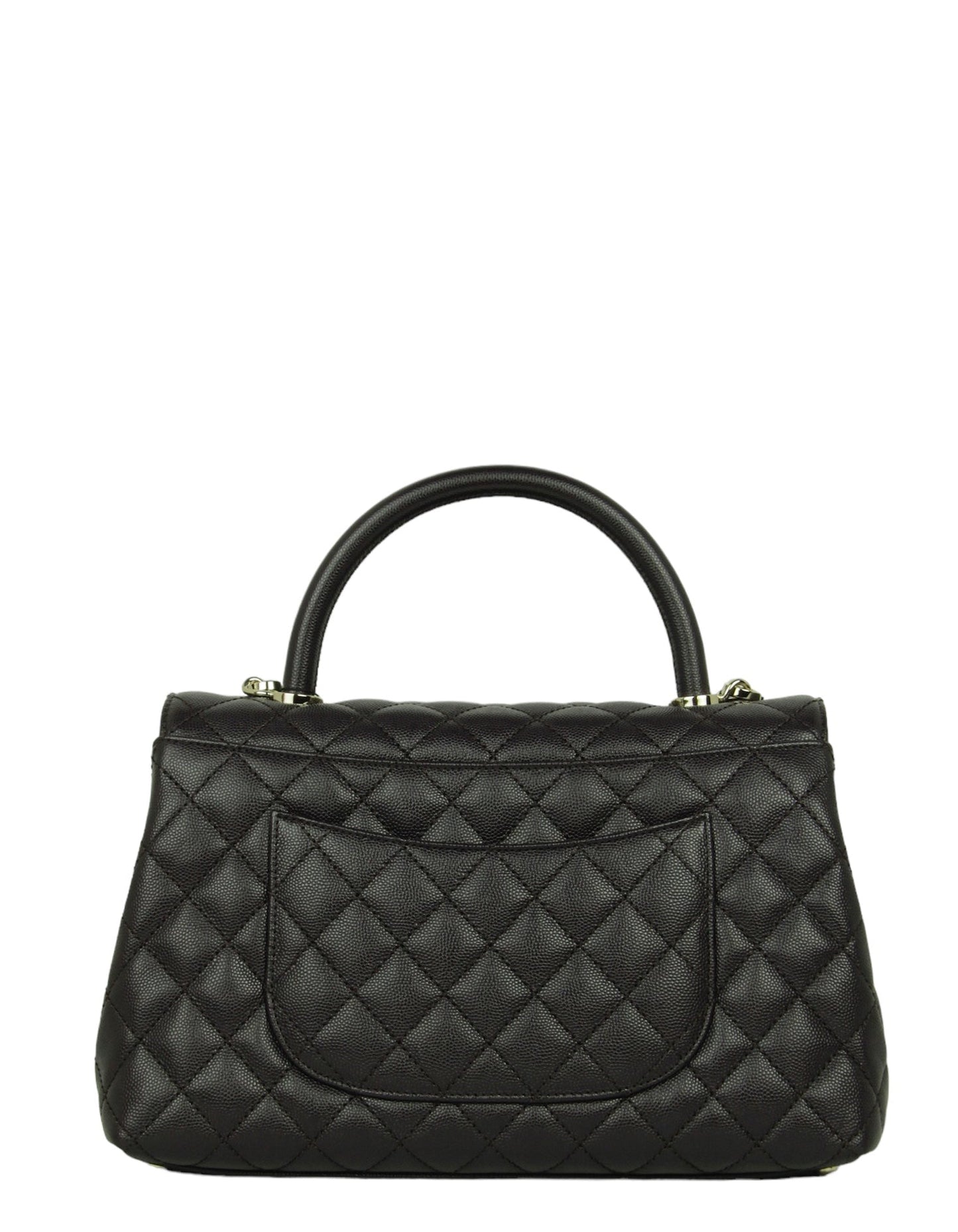 Chanel Brown Caviar Small Coco Handle Flap Bag Style 2