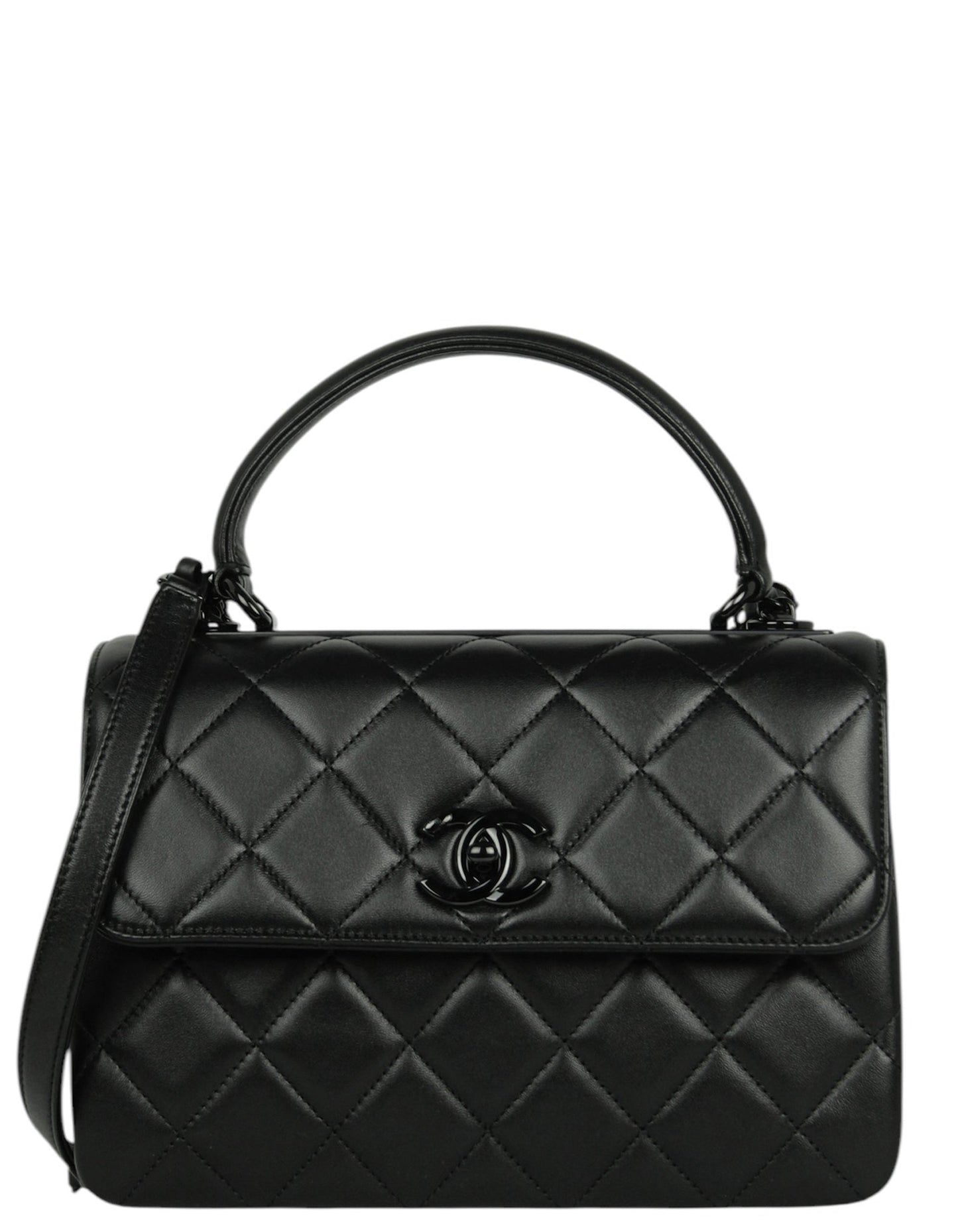Chanel '24 So Black Small Trendy Cc Dual Handle Flap Bag Style 2