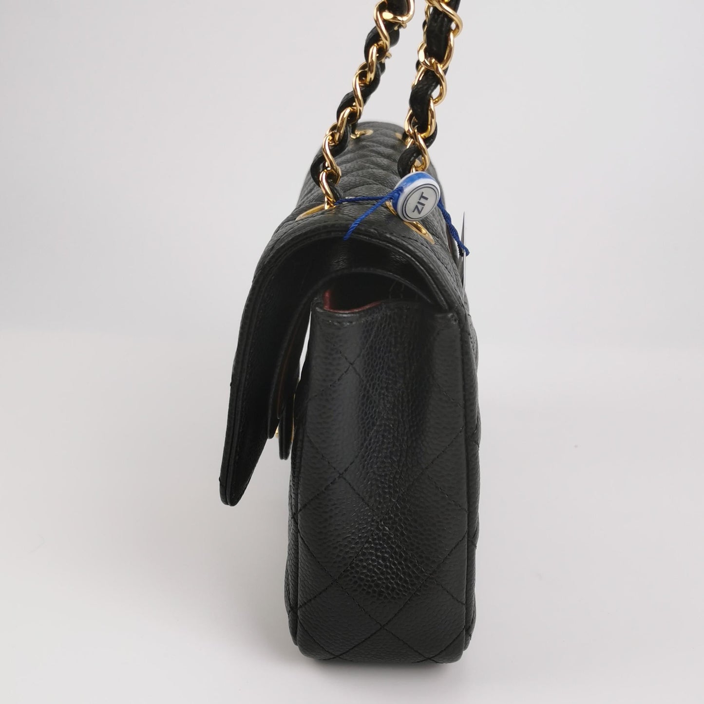 Chanel Classic Flap Caviar -tone Hardware Black Gold Leather Handbag Tone Hardware