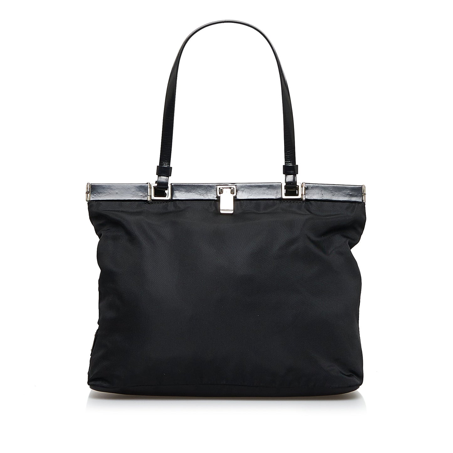 Prada Tessuto Handbag Canvas Nylon Black Travel Bag