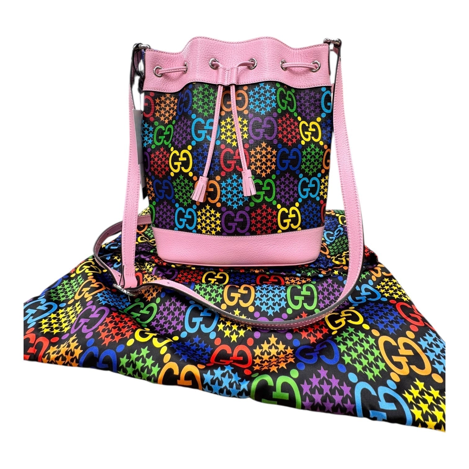 Handbag Luxury Designer By Gucci In Multi, Size:Large