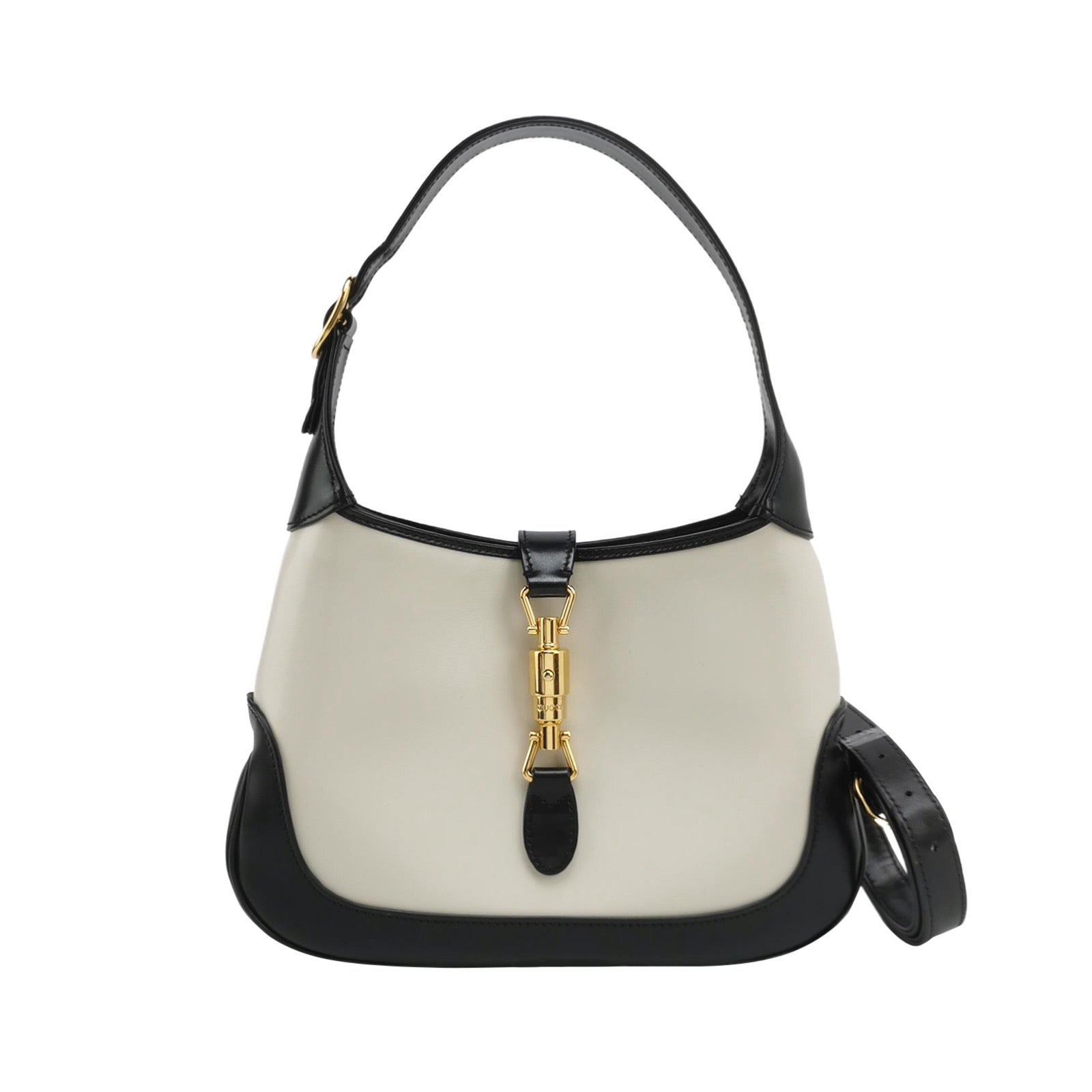 Gucci Jackie Leather Black White Small Travel Bag