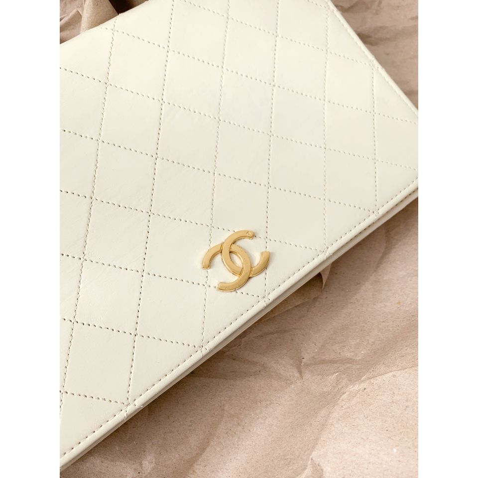 Chanel   quilted single flap bag